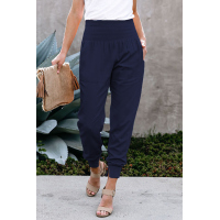 Blue Pocketed Casual Joggers