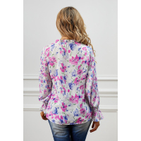 Rose Cakewalk Floral Smocked Blouse