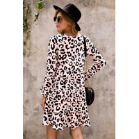 Leopard Tiered Babydoll Dress