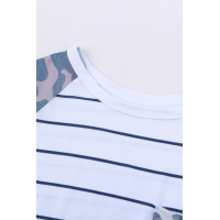 Striped Camo Pocketed Patch Tee