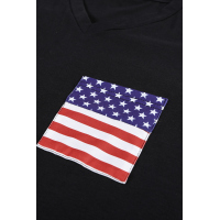 USA Flag Print T-shirt