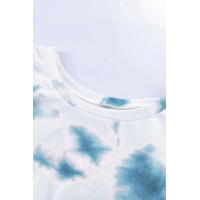 White Tie Dye Twist Detail Tank Top