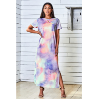 Blue Tie Dye Maxi Dress