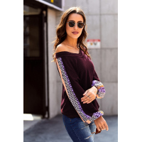 Red Always Moving Forward Multi Print Sleeve Top