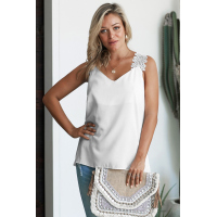 White Like An Angel Lace Cami Tank