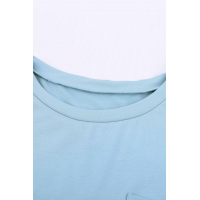 Knit Pocketed Tee with Side Slits