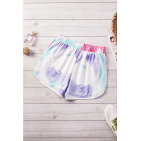 Pink Tie-dye Terry Shorts