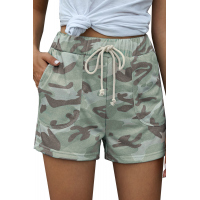 Camouflage Drawstring Casual Shorts