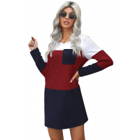 Color Block Pocket Mini Dress