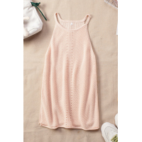 Apricot Keyhole Knit Tank Top