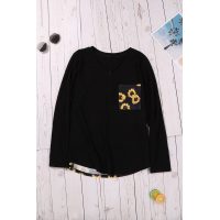 Sunflower Patch Pocket Long Sleeve Top