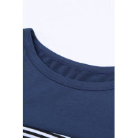 Blue Pinstripe Patch Pocket Top