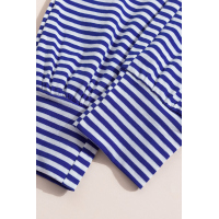 Blue Striped Casual Joggings