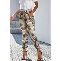 Elastic Waist Neon Camo Joggers