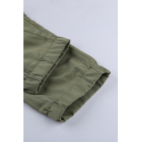 Olive Drawstring Cargo Pocketed Joggers