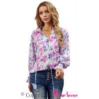 Rose Cakewalk Floral Smocked Blouse