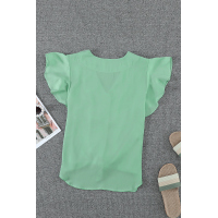 Green Forever Tonight Button Tie Top