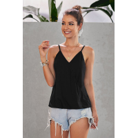 Black Spaghetti straps Slip Camisole