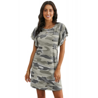 Khaki Pile Of Sleeves Camouflage Dress