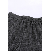 Heathered Black Pocketed Casual Joggers