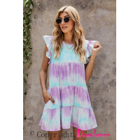 Magic Maker Purple Multi Tie Dye Dress