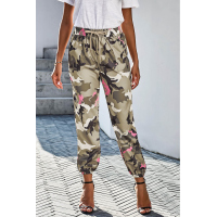 Elastic Waist Neon Camo Joggers