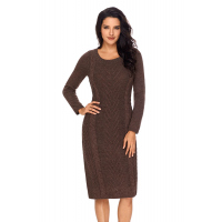 Coffee Womens Hand Knitted Sweater Dress