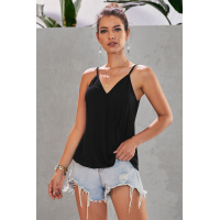 Black Spaghetti straps Slip Camisole