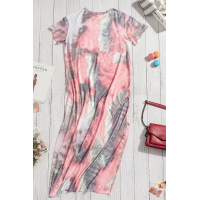 Gray Tie Dye Maxi Dress